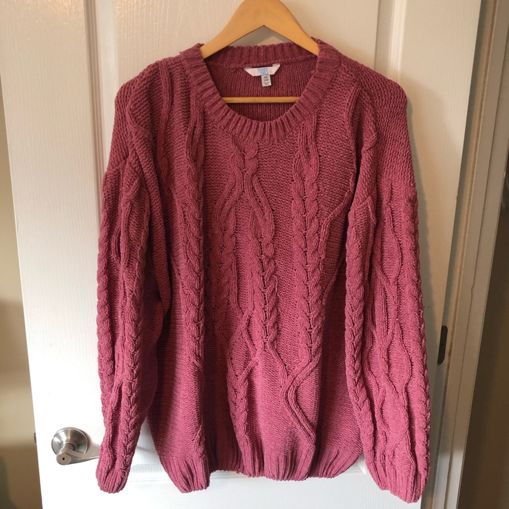 ✨SOLD Oversized Chenille Knit Sweater